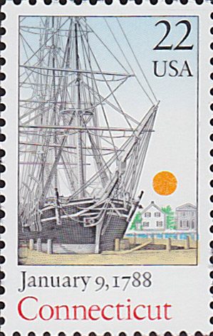Image of Connecticut Statehood US postage stamp